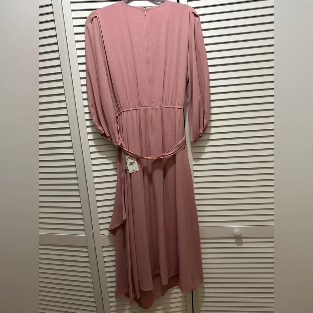 Danny & Nicole Ruffled Rose Midi Dress, Size 12 NWT - Picture 6 of 15